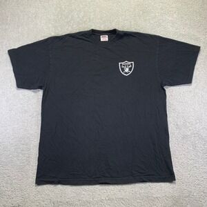 VINTAGE Las Vegas Raiders T Shirt Mens XXL Black NFL Football Fan Sports Y2k